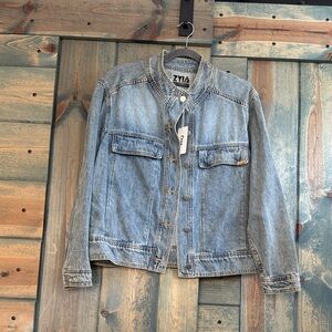 ZYIA Faded Indigo Crosstoads Denim Jacket NWT
